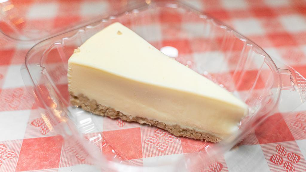 Ny Style Cheesecake · Made with finest ingredients, cream cheese, sugar and whole eggs.