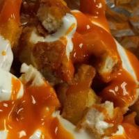 Buffalo Chicken Fries · Crispy French fries Topped with crispy chicken Buffalo sauce and ranch/bluecheese