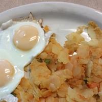 2 Eggs With Home Fries & Toast · 
