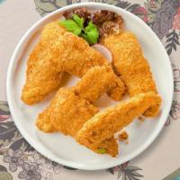 Chicken Tenders · (3 pieces) Chicken tenders breaded and fried until golden brown.