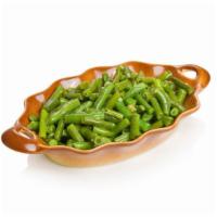 Steamed String Beans · Fresh, tender, steamed green beans.