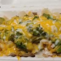 Broccoli Chicken And Cheese Baked Potato · 