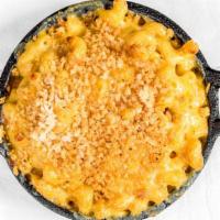 Mac And Cheese · Creamy 4 Cheese Bechamel, Cavatappi Macaroni, Panko Bread Crumbbs and Cheddar Crust