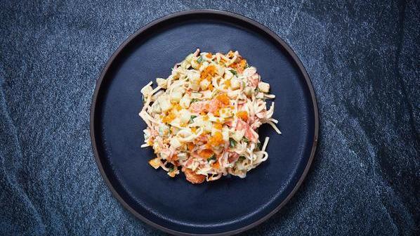 Spicy Crab Salad · Crab salad, seasoned with masago, cucumbers and spicy aioli.