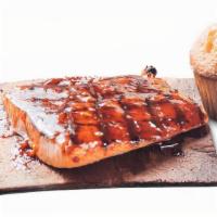 Cedar Plank Salmon*  · Grilled, glazed and caramelized on a smoldering cedar plank. Served with choice of two sides...