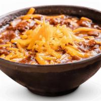 Dave'S Award-Winning Chili · Classic chili, kicked up a notch with grilled hot link sausage, hamburger, spices and a touc...