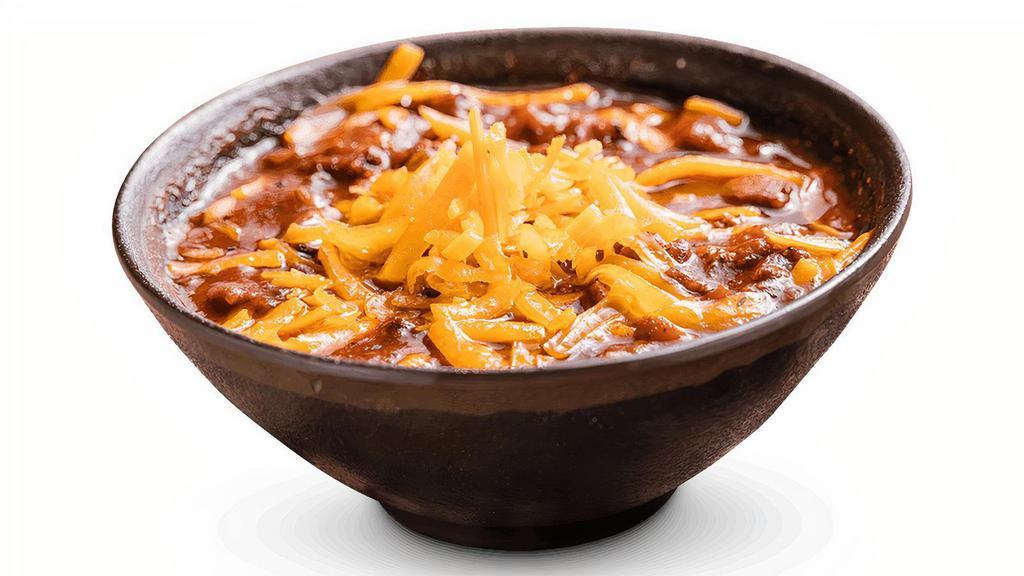 Dave'S Award-Winning Chili · Scratch-made with hot link sausage, hamburger, chili beans, onions, chipotle peppers, signature spices and a touch of Rich & Sassy® BBQ sauce.