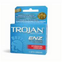 Trojan Enz Condoms Spermicidal Lubricant Latex, 3 Count · 1 Pack