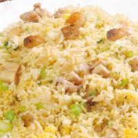 Fried Rice With Eggs, Minced Salted Fish & Diced Chicken鹹魚雞粒炒飯 · 