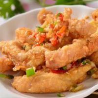 Deep-Fried Pork Chop With Salt And Pepper Over Rice椒鹽豬扒飯 · 