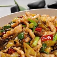 Shredded Chicken Over Rice With Pickled Cabbage酸菜鷄絲飯 · Choice with shredded pork or beef.