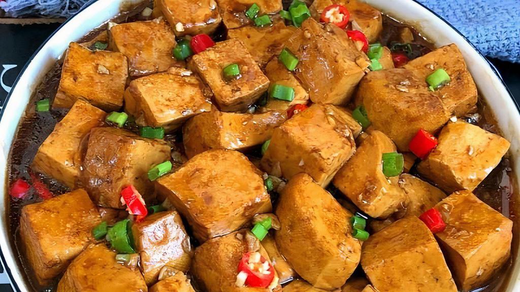 Braised Soft Tofu 紅燒滑豆腐 · 