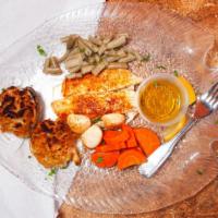 Broiled Seafood Combo · Fillet of sole, shrimp and scallops.
