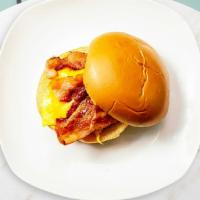 Strippin' Bacon Sandwich · Two scrambled eggs, bacon, and cheese served on your choice of bread.