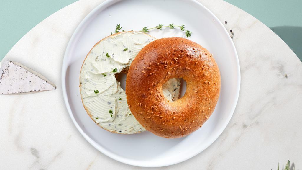 Bagel · Bagel served with your choice of topping.