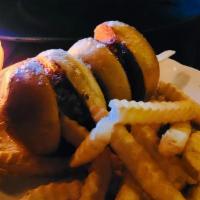 Meatball Sliders · Sugo + Parmesan + Brioche Buns + Fries