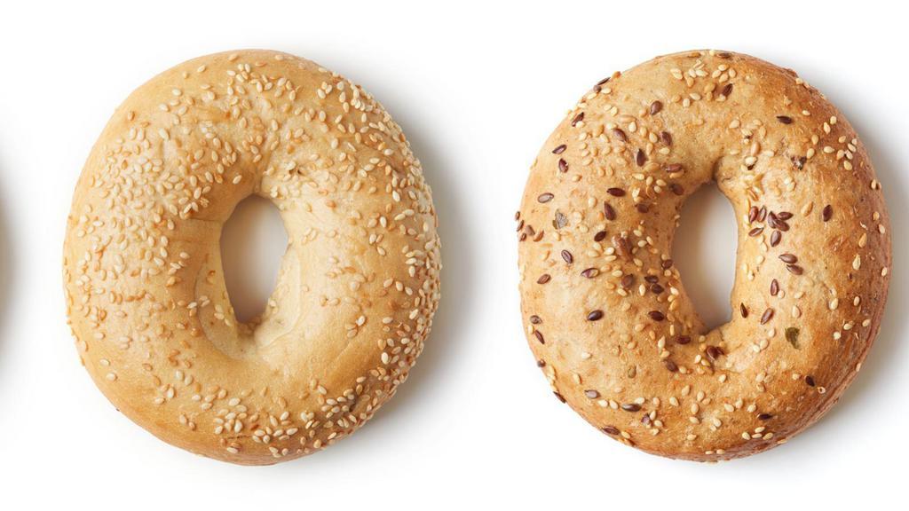 Mini Bagel With Cream Cheese · Customers choice of bagel in a mini size whipped in cream cheese.