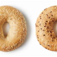 Bagel With Peanut Butter · Customer's choice of warm bagel whipped in creamy peanut butter.