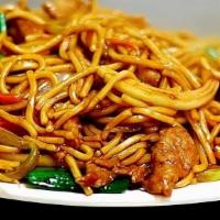 Roast Pork Lo Mein (Combo) · Each plate served with pork egg roll and pork fried rice or white rice.