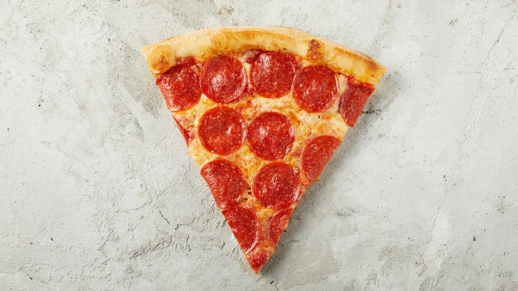 Ny Pepperoni Slice · XL NY Slice made with fresh, hand-stretched dough, topped with San Marzano-style tomato sauce, 100% whole milk Mozzarella cheese and pepperoni.