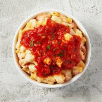  Baked Ziti Combo · Ziti baked with creamy Ricotta, Romano, melted Mozz and pasta sauce with choice of side and ...