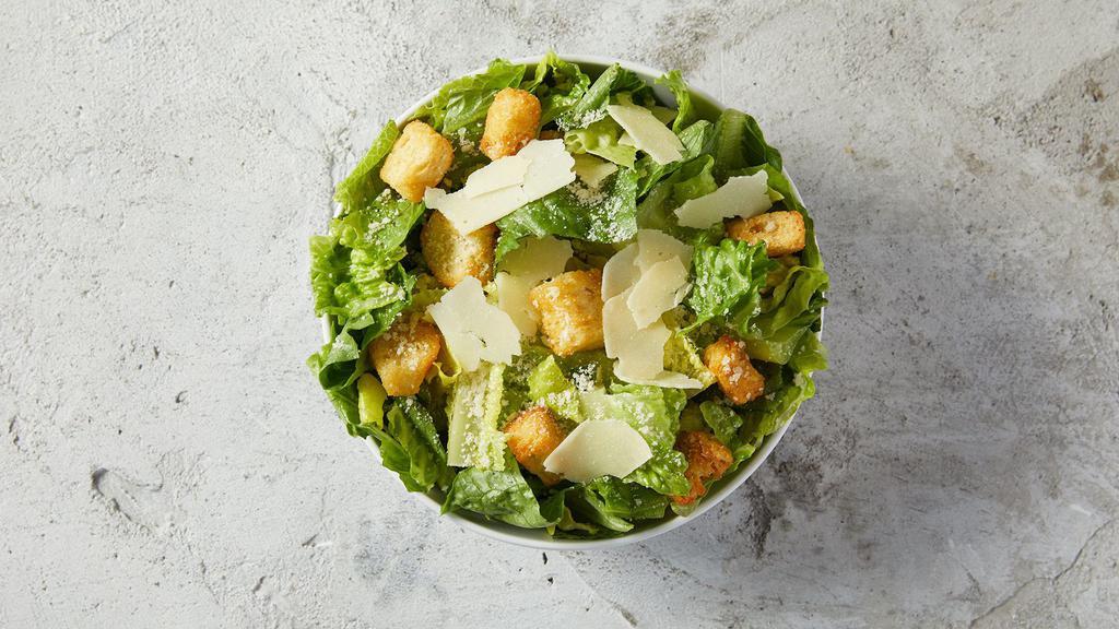 Caesar Salad · Romaine, croutons and Parmesan cheese. Served with a packet of Caesar dressing.