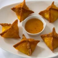 Cheese Crab Rangoon (5) · Recommends. Crispy wontons fried to golden perfection and filled with a classic cream cheese...