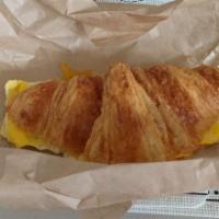 Egg And Cheese Croissant · Avocado or Prosciutto are optional.