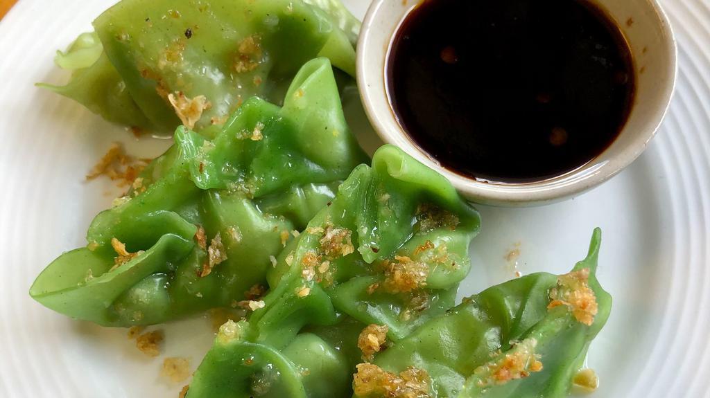 Vegetable Dumpling (6 Pieces) · Steamed or fried dumpling stuffed with American broccoli,corn, carrot, green pea, and spinach wrapped in wonton skin served with soy vinaigrette.