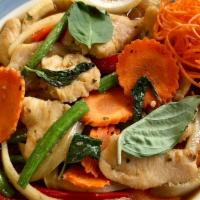 Basil Sauce · Sautéed with fresh basil leaves, onion, bell pepper, carrot, string bean, and chili flavored...