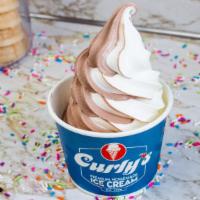 Soft Serve Twist Ice Cream · Vanilla and Chocolate Twisted Soft Ice Cream
