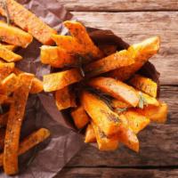 Sweet Potato Fries · Delicious sweet potato french fries deep-fried and seasoned to perfection.