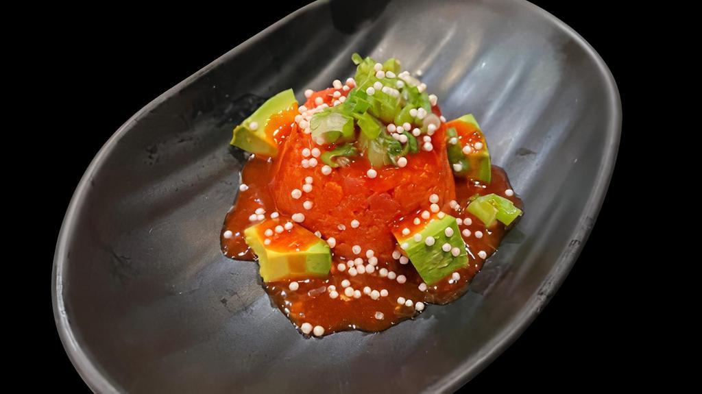Spicy Tuna Tartar · Spicy tuna with avocado and chef's special sauce