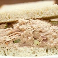 Tuna Salad Sandwich · Tuna salad on sliced rye bread.