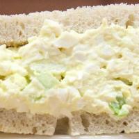 Egg Salad Sandwich · Egg salad on sliced rye bread.