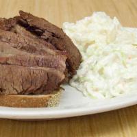 Hot Open Faced Sandwich Plates · Choose between brisket, roast beef, or turkey. Served with your choice of two sides.