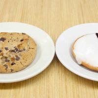Cookies · Black and white or chocolate chip cookie.