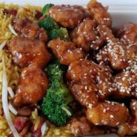 Sesame Chicken · Hot and spicy.
