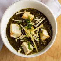 Palak Paneer · Low carb. Cubes of cottage cheese and fresh spinach cooked in cream and butter sauce. Served...