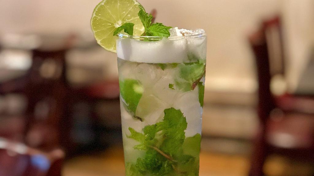 Virgin Mojito · Mint leaves, fresh lime juice, sugar and club soda.