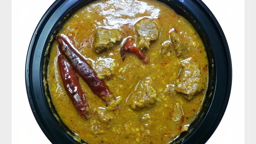 Lamb Kolhapuri · Gluten-Free. Chunks of lamb cooked with vinegar, hot chilies and kolhapuri spices.