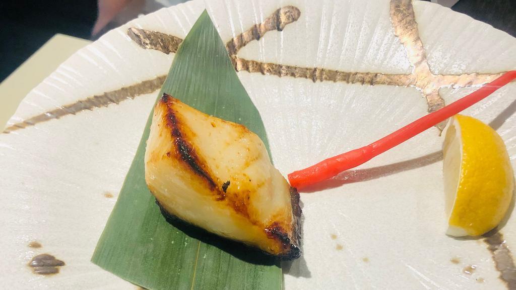 Gindara Saikyo Yaki · Broiled sweet miso marinated black cod with chef's homemade sauce.