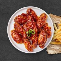 Seoul Sights Wings · Fresh chicken wings breaded, fried until golden brown, and tossed in soy sauce, brown sugar,...