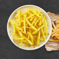 Say Cheese Fries · (Vegetarian) Idaho potato fries cooked until golden brown topped with melted cheese.