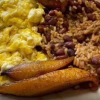 Scrambled Eggs With Mixed Rice & Beans · 