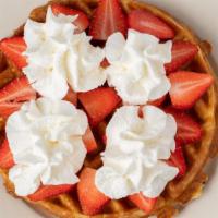 Belgian Waffle · Served with Butter & Syrup