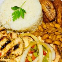 Grilled Chicken Platter · Served with two sides.