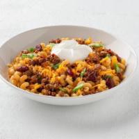 Chili Mac  · Our Killer Mac & Cheese and meaty beef chili, topped with grated cheddar, sour cream and gre...