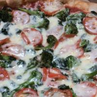 Sicilian Veggie Pizza · Mushroom, black olive, green pepper, onion and cheese.