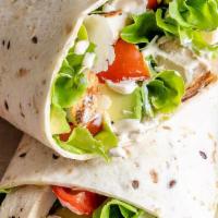 Healthy Wrap · Three egg whites, avocado, spinach, pepper jack cheese on wrap